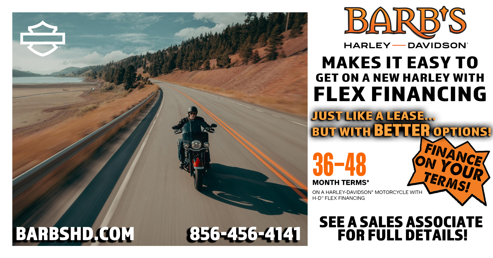Go to barbshd.com (credit-financing-harley-davidson-dealership--financing subpage)